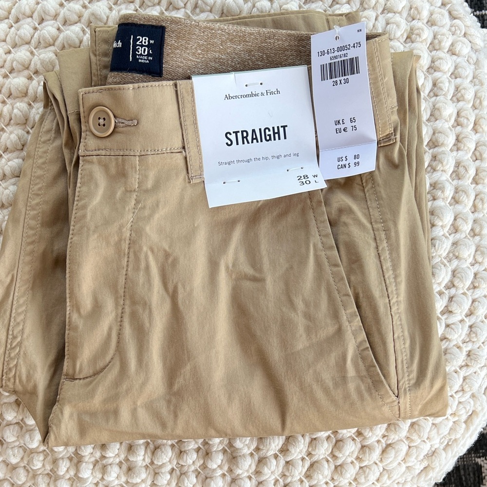 NWT – Abercrombie & Fitch Men’s Straight Pants - Picture 2 of 3